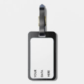 Schwarzer japanischer Drache-Grau-Hintergrund Gepäckanhänger (Rückseite vertikal)