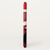 Schwarzer japanischer Drache-Rot-Hintergrund Case-Mate iPhone Hülle (Hinten/Rechts)