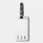 Schwarzer japanischer Drache-Weiß-Hintergrund Gepäckanhänger (Rückseite vertikal)