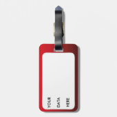 Schwarzer japanischer Drachenroter Hintergrund Gepäckanhänger (Rückseite vertikal)