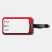 Schwarzer japanischer Drachenroter Hintergrund Gepäckanhänger (Rückseite horizontal)