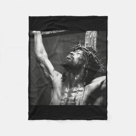 Schwarzer Jesus, Christentum, Kirche, Christus, Je Fleecedecke (Vorderseite)