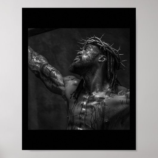 Schwarzer Jesus, Christentum, Kirche, Christus, Je Poster (Vorne)