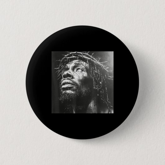 Schwarzer Jesus, Christus, Kirche, Christus, Jesus Button (Vorderseite)