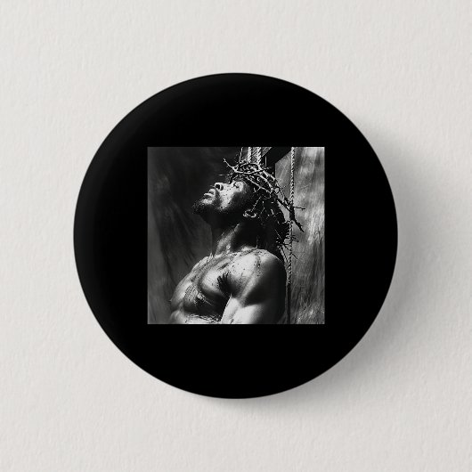 Schwarzer Jesus, Christus, Kirche, Christus, Jesus Button (Vorderseite)