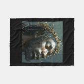 Schwarzer Jesus, Christus, Kirche, Christus, Jesus Fleecedecke (Vorderseite (Horizontal))