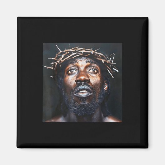 Schwarzer Jesus, Christus, Kirche, Christus, Jesus Magnet (Vorne)