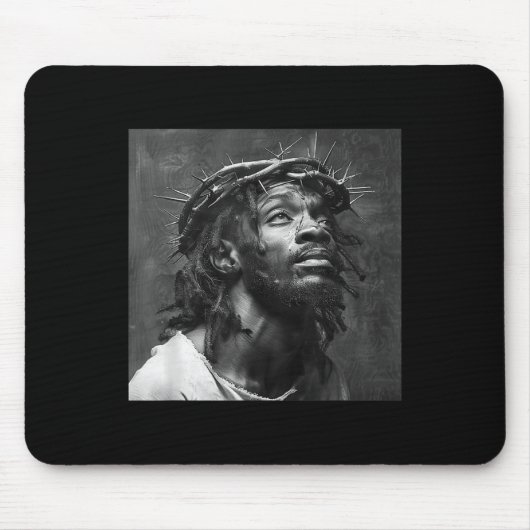 Schwarzer Jesus, Christus, Kirche, Christus, Jesus Mousepad (Vorne)