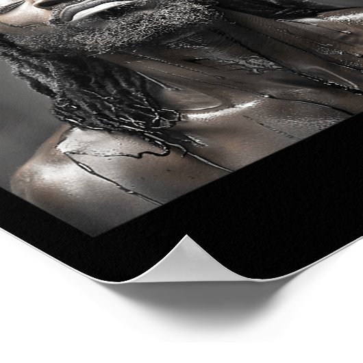 Schwarzer Jesus, Christus, Kirche, Christus, Jesus Poster (Ecke)