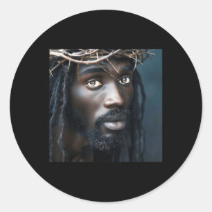 Schwarzer Jesus, Christus, Kirche, Christus, Jesus Runder Aufkleber