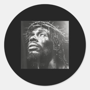 Schwarzer Jesus, Christus, Kirche, Christus, Jesus Runder Aufkleber
