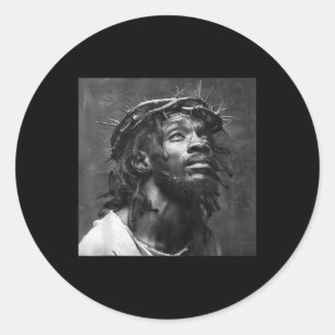 Schwarzer Jesus, Christus, Kirche, Christus, Jesus Runder Aufkleber