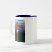 Schwarzer Jesus Christus Zweifarbige Tasse (Vorderseite Links)
