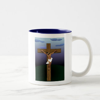 Schwarzer Jesus Christus Zweifarbige Tasse