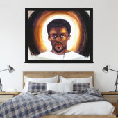 Schwarzer Jesus Leinwanddruck (Insitu (Schlafzimmer))