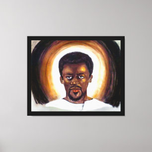 Schwarzer Jesus Leinwanddruck