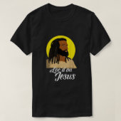 Schwarzer Jesus mit Locations in Afroamerikanisch T-Shirt (Design vorne)