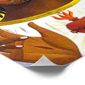 Schwarzer Jesus-Portrait Poster (Ecke)