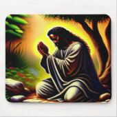 Schwarzer Jesus Prachen in Gethsemane Mouse Pad Mousepad (Vorne)
