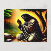 Schwarzer Jesus Prachen in Gethsemane Postkarte (Vorderseite)