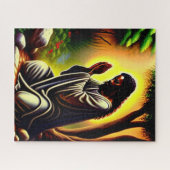 Schwarzer Jesus Prachen in Gethsemane Puzzle (Horizontal)