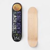 SCHWARZER JESUS Skateboard (Vorderseite)