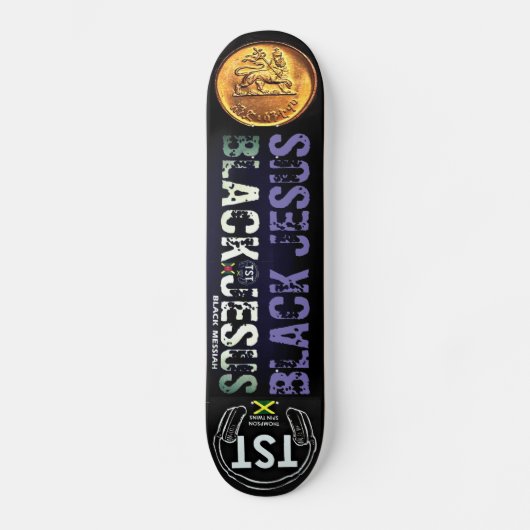 SCHWARZER JESUS Skateboard (Vorderseite)
