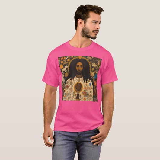 Schwarzer Jesus T-Shirt (Vorne ganz)