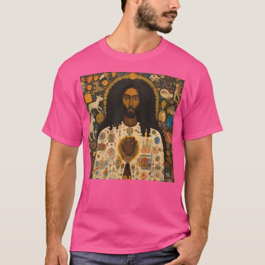 Schwarzer Jesus T-Shirt (Vorderseite)