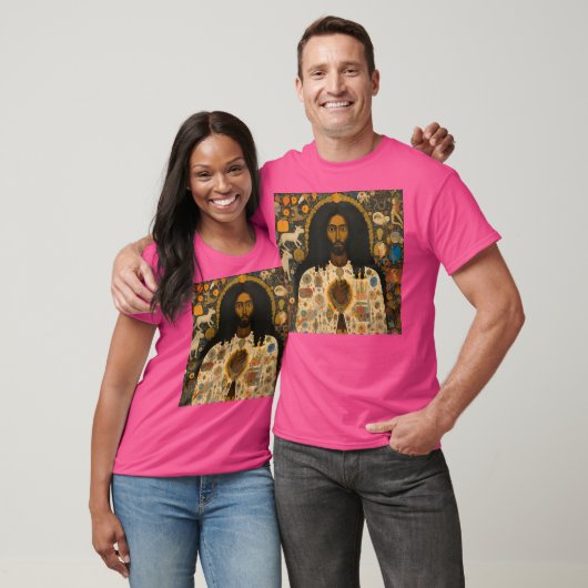 Schwarzer Jesus T-Shirt (Unisex)