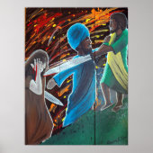 Schwarzer Jesus wurde bei Gethsemane festgenommen Poster (Vorne)