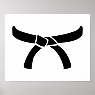 Schwarzer Judogurt Poster