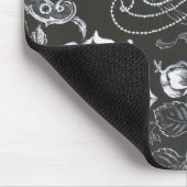 Schwarzer Jugendstil-Floral..mousepad Mousepad (Ecke)