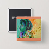 Schwarzer Junge, der Knopf träumt Button (Vorne & Hinten)