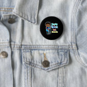 Schwarzer Junge Freude 1. Klasse Junge Erster Schu Button (Beispiel)