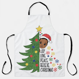 Schwarzer Junge Geburtshilfe Melanin Jungen Weihna Schürze