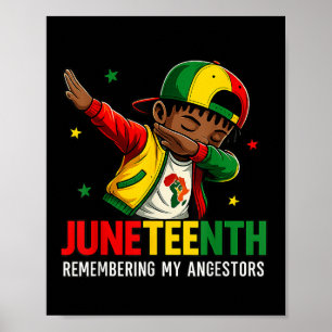 Schwarzer Junge Juneteenth - Meine Vorfahren in Er Poster
