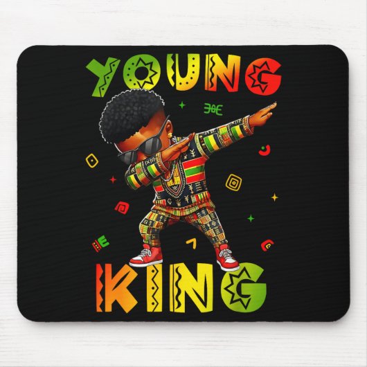 Schwarzer junger König Schwarze Geschichte Monat K Mousepad (Vorne)
