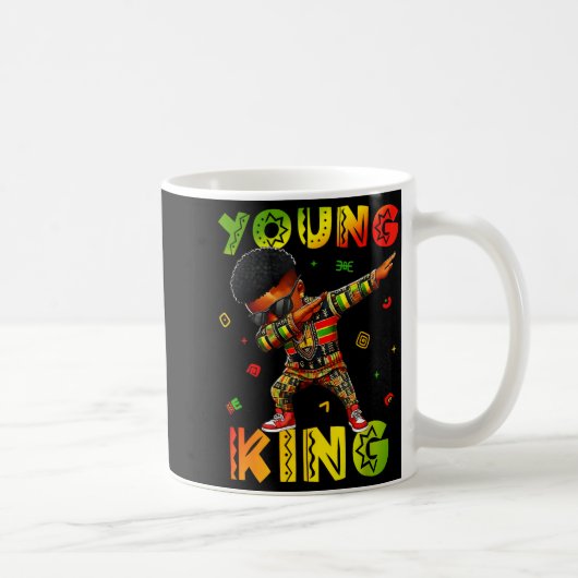 Schwarzer junger König Schwarzer Geschichtsmonat K Kaffeetasse (Rechts)