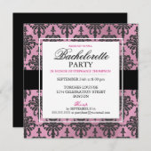 Schwarzer Junggeselinnen-Abschied Einladungen Hot  (Vorne/Hinten)