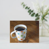 Schwarzer Kaffee 4 Postkarte (Stehend Vorderseite)