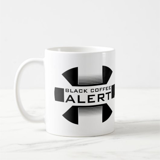 Schwarzer Kaffee-Alarm - Kaffee-Tasse Kaffeetasse (Links)