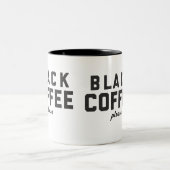 Schwarzer Kaffee bitte Zweifarbige Tasse (Mittel)