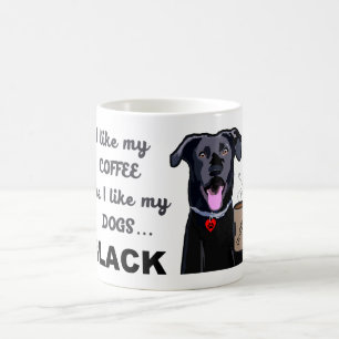 Schwarzer Kaffee-Hund - Labrador-Tasse Kaffeetasse