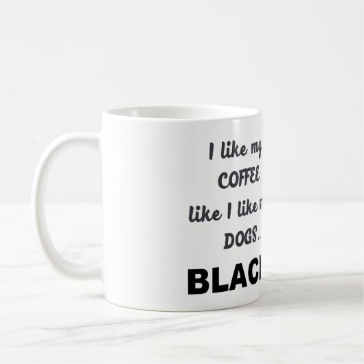 Schwarzer Kaffee-Hund - Labrador-Tasse Kaffeetasse (Links)