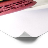 Schwarzer Kaffee in weißer Tasse mit zwei Fransen Poster (Ecke)