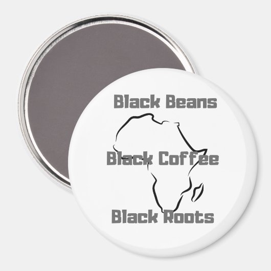 Schwarzer Kaffee Magnet (Vorderseite/Rückseite)