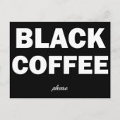 Schwarzer Kaffee Postkarte (Vorderseite)