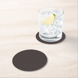 Schwarzer Kaffee (Vollfarbe) Runder Pappuntersetzer