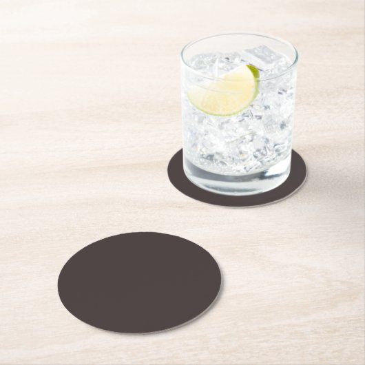Schwarzer Kaffee (Vollfarbe) Runder Pappuntersetzer (Vor Ort)
